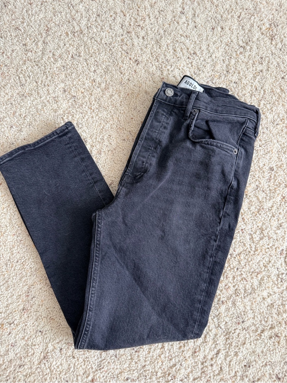Agolde Women’s Black Straight-Leg Jeans